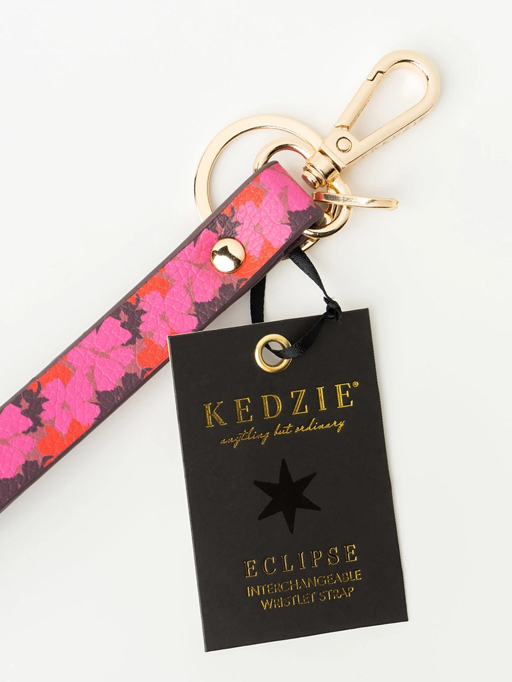 kedzie interchangeable printed wristlet strap in pretty in wildflower