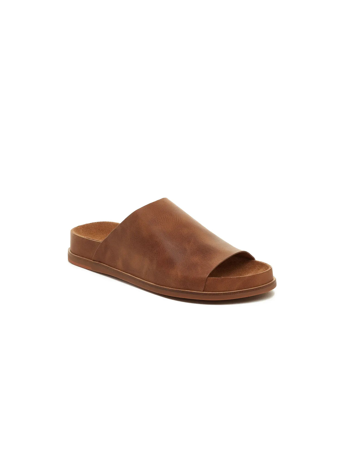 Kelsi Dagger Brooklyn Squish Slide Sandals Camel Leather