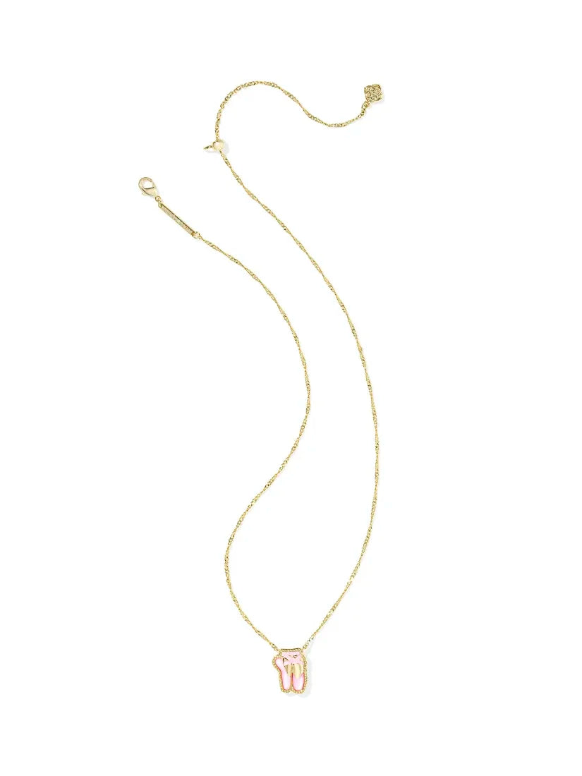 Kendra Scott Ballet Gold Short Pendant Necklace in Blush Mother-of-Pearl