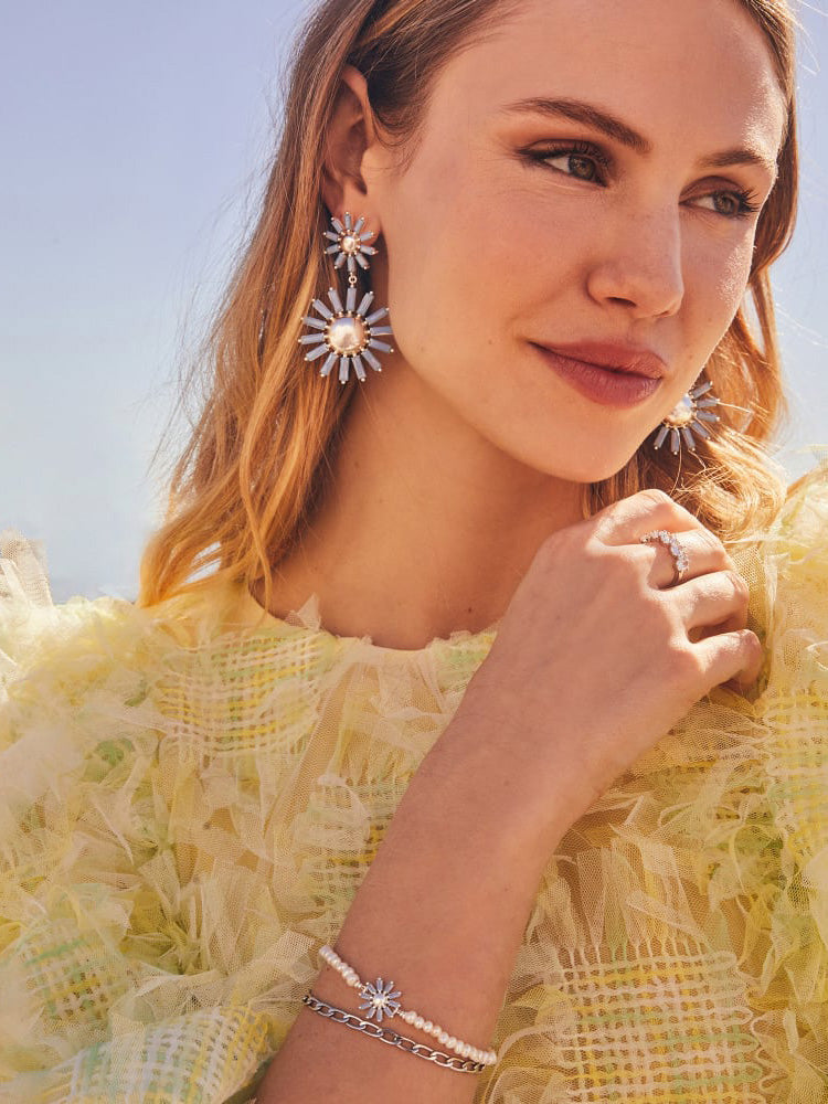 Kendra Scott Cailin Silver Crystal Band Ring in White CZ