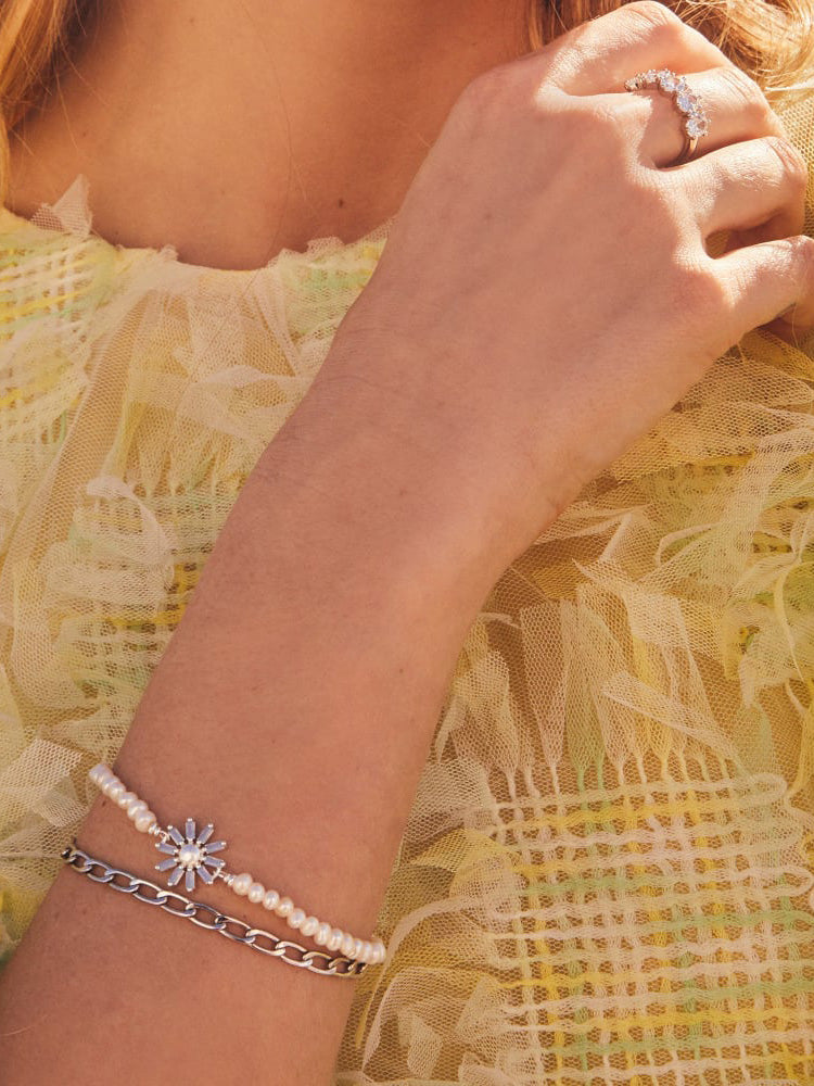 Kendra Scott Cailin Silver Crystal Band Ring in White CZ