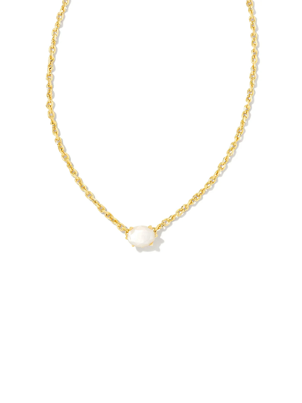 Kendra Scott Cailin Gold Pendant Necklace in Ivory Mother-of-Pearl