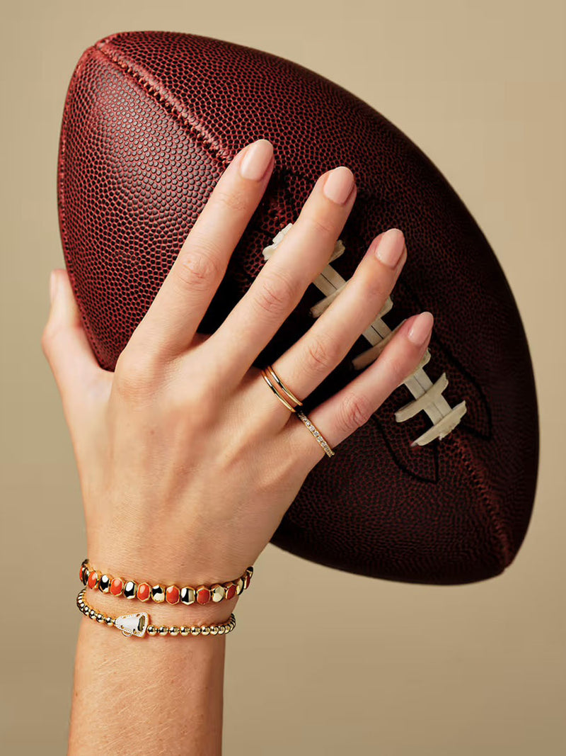 Kendra Scott Cheer Gold Stretch Bracelet in White Mother-of-Pearl