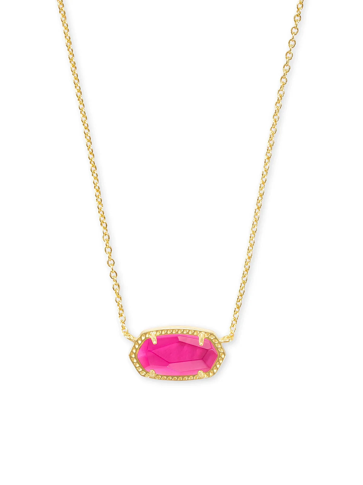 Kendra Scott Elisa Gold Pendant Necklace in Azalea Illusion