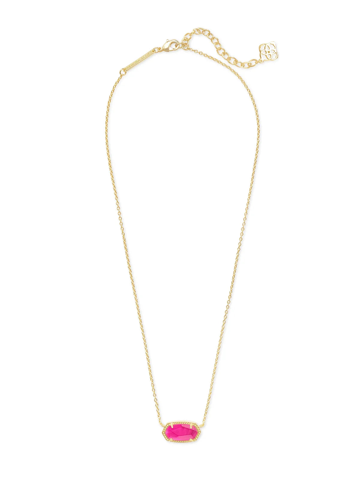 Kendra Scott Elisa Gold Pendant Necklace in Azalea Illusion