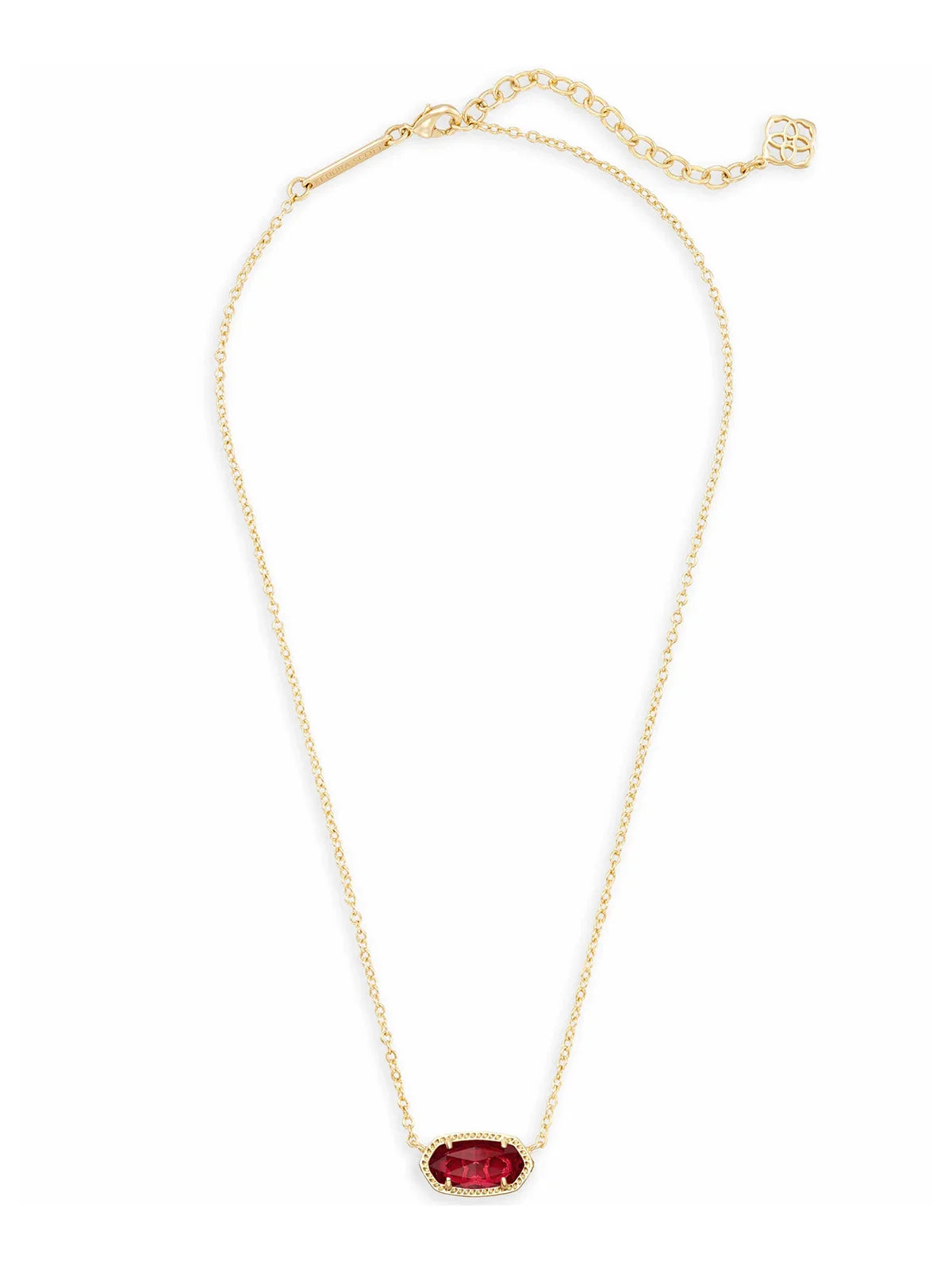 Kendra Scott Elisa Gold Pendant Necklace in Berry Glass