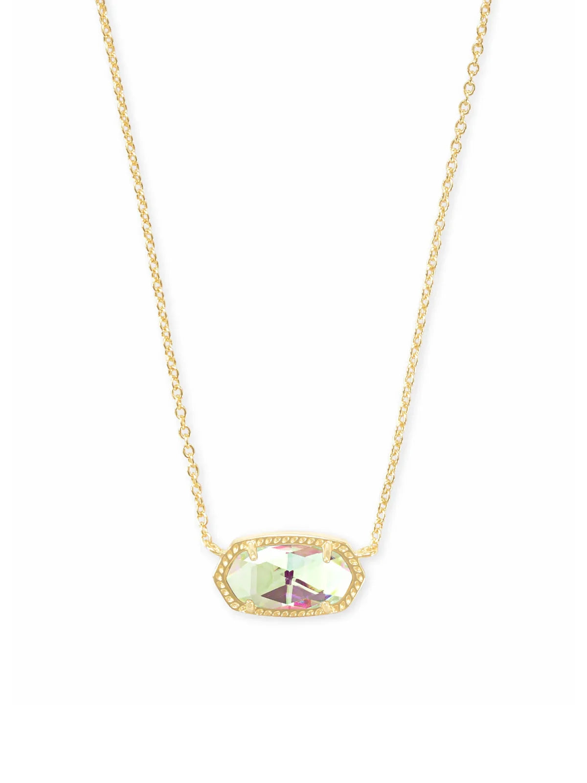 Kendra Scott Elisa Gold Pendant Necklace in Dichroic Glass