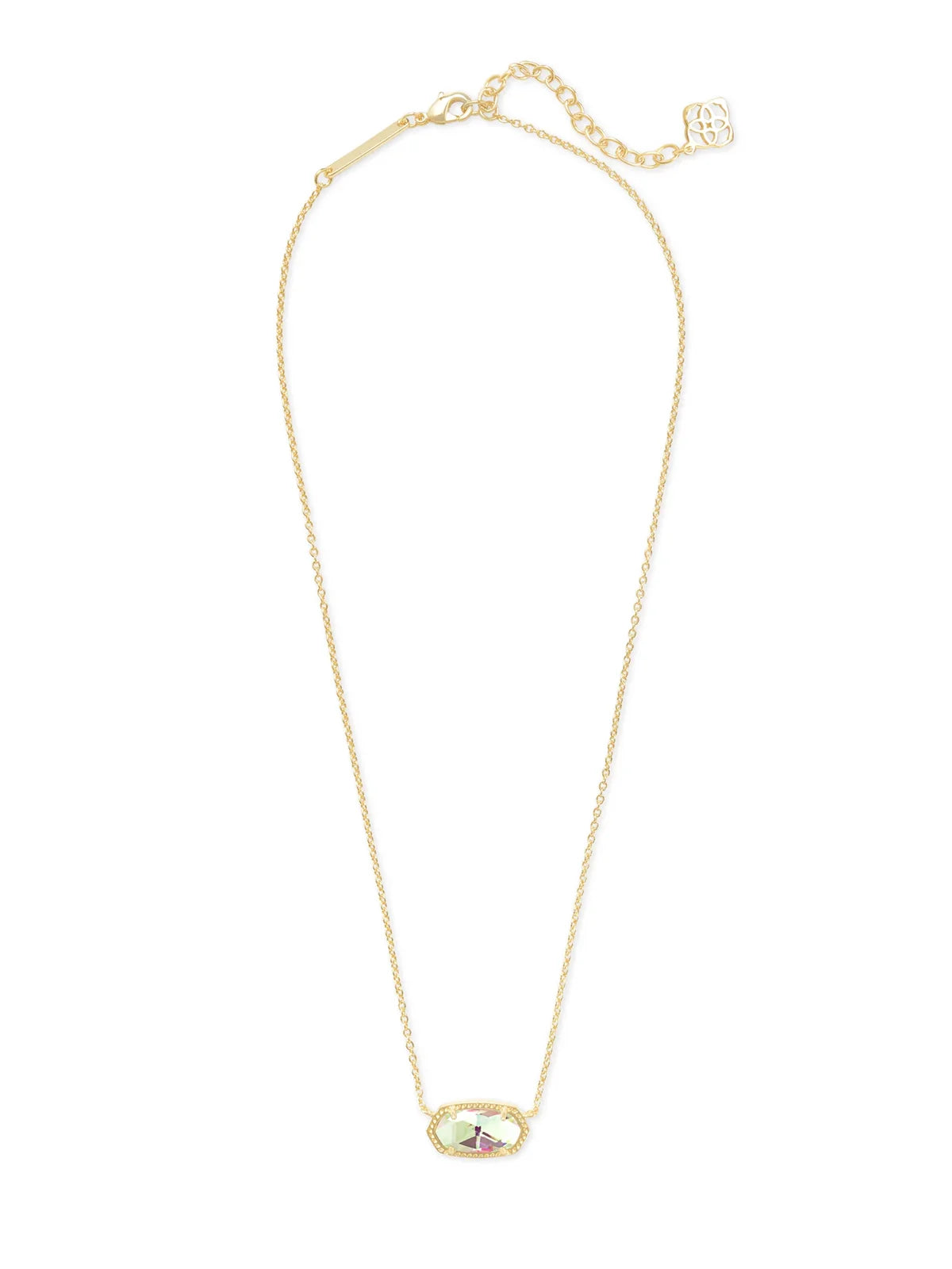 Kendra Scott Elisa Gold Pendant Necklace in Dichroic Glass