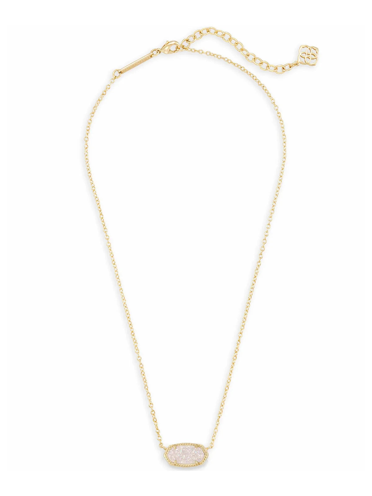 Kendra Scott Elisa Gold Pendant Necklace in Iridescent Drusy
