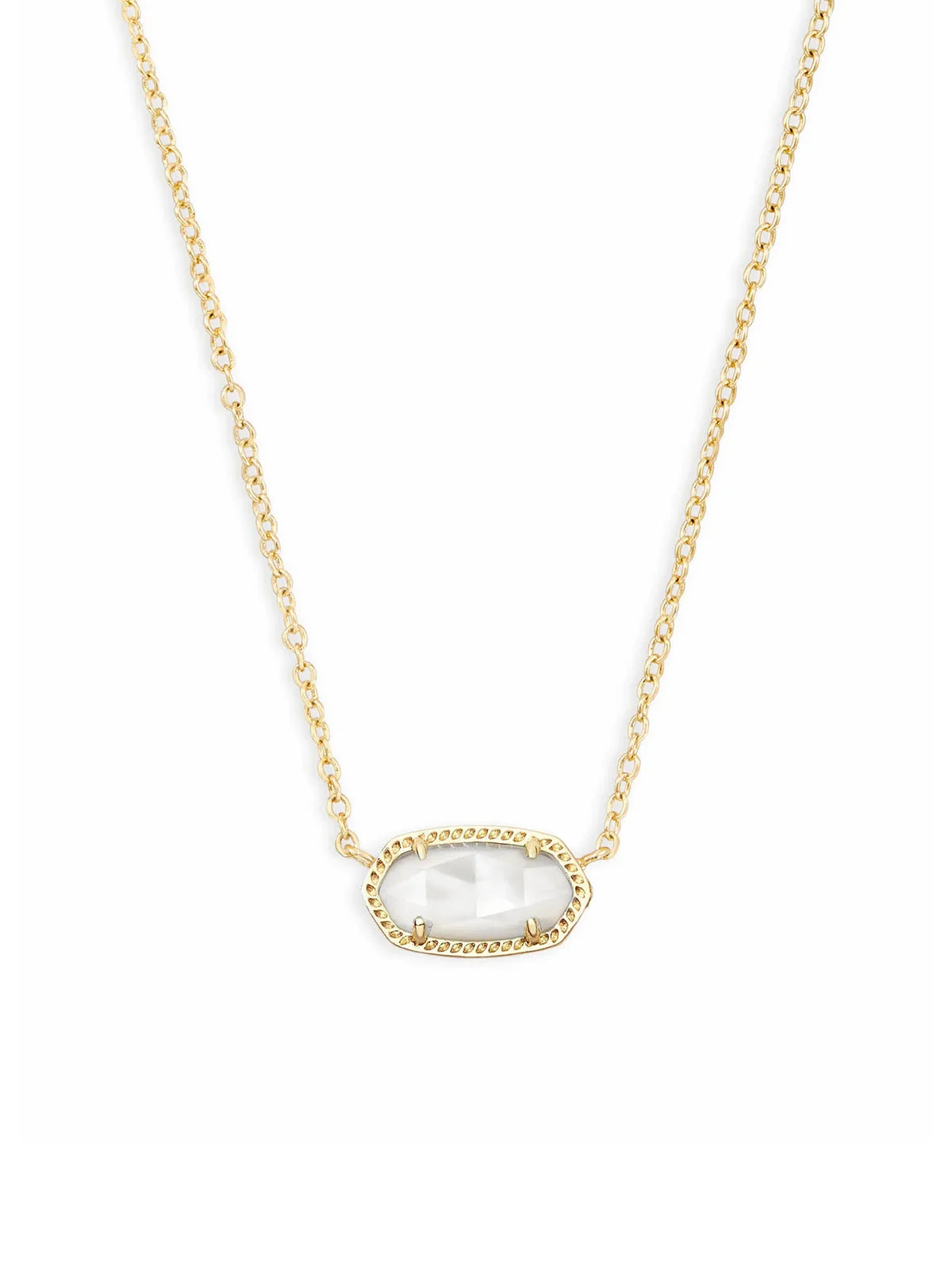Kendra Scott Elisa Gold Pendant Necklace in Ivory Mother-of-Pearl