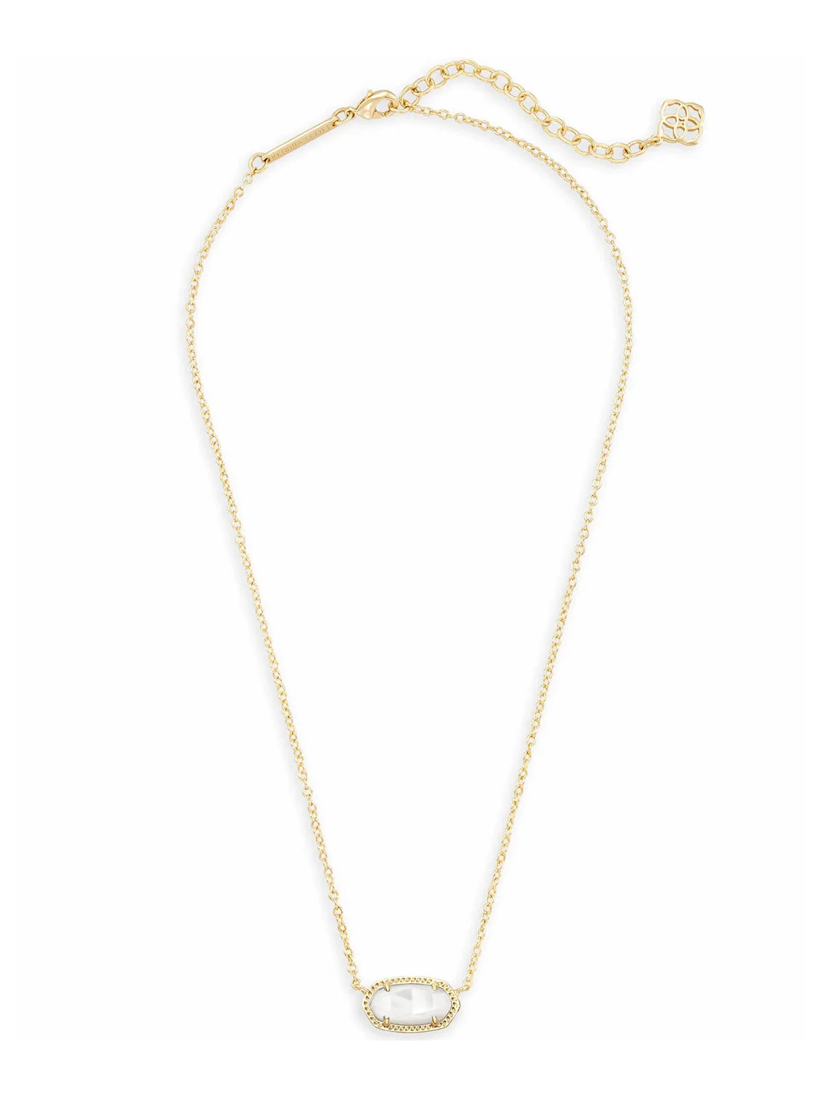 Kendra Scott Elisa Gold Pendant Necklace in Ivory Mother-of-Pearl