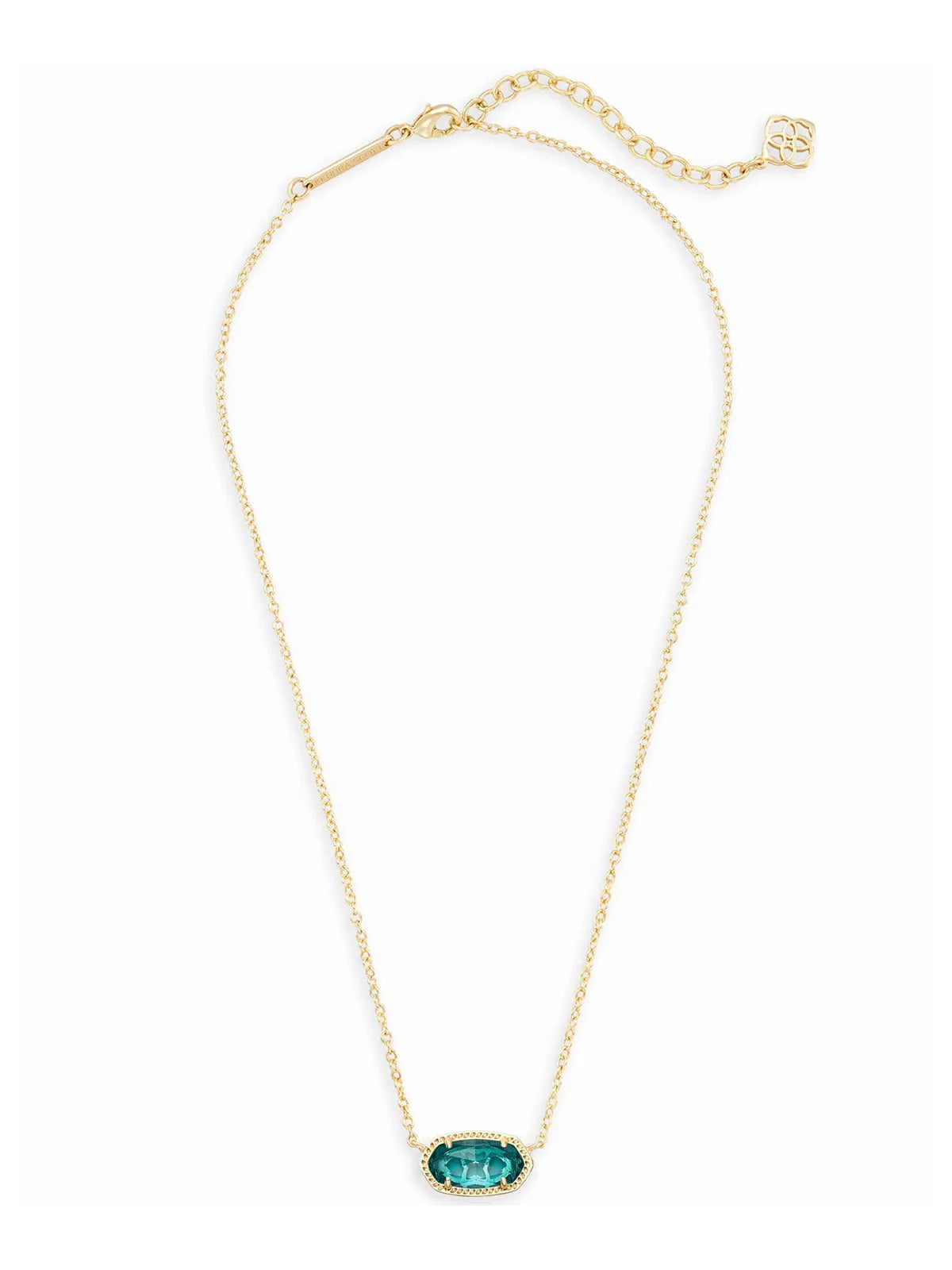 Kendra Scott Elisa Gold Pendant Necklace in London Blue Glass