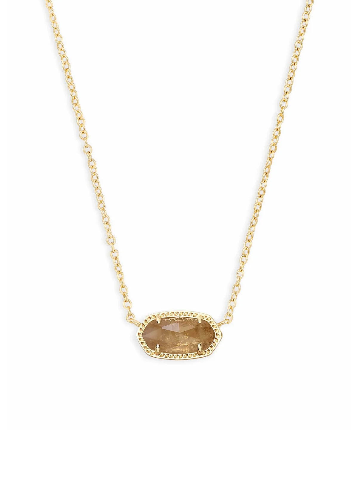 Kendra Scott Elisa Gold Pendant Necklace in Citrine Quartz