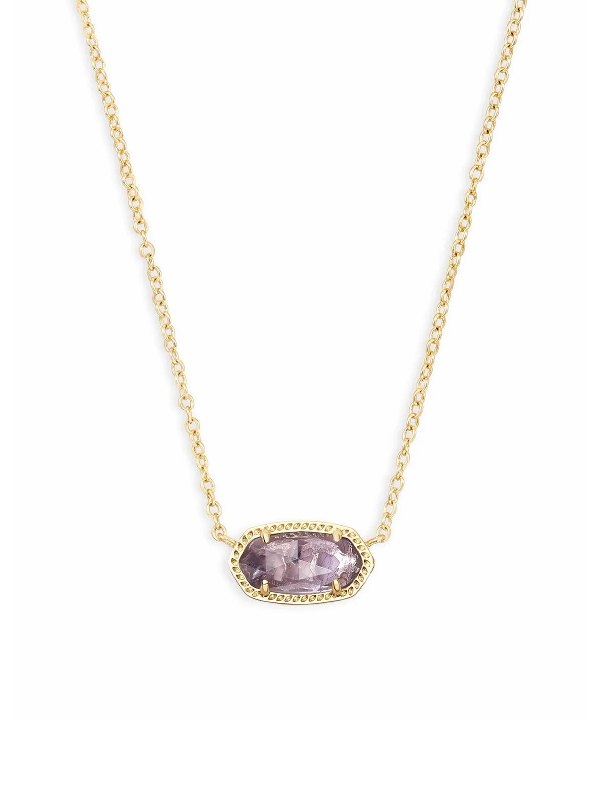 Kendra Scott Elisa Gold Pendant Necklace in Amethyst