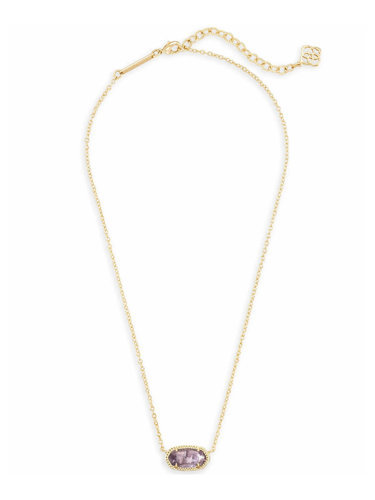 Kendra Scott Elisa Gold Pendant Necklace in Amethyst