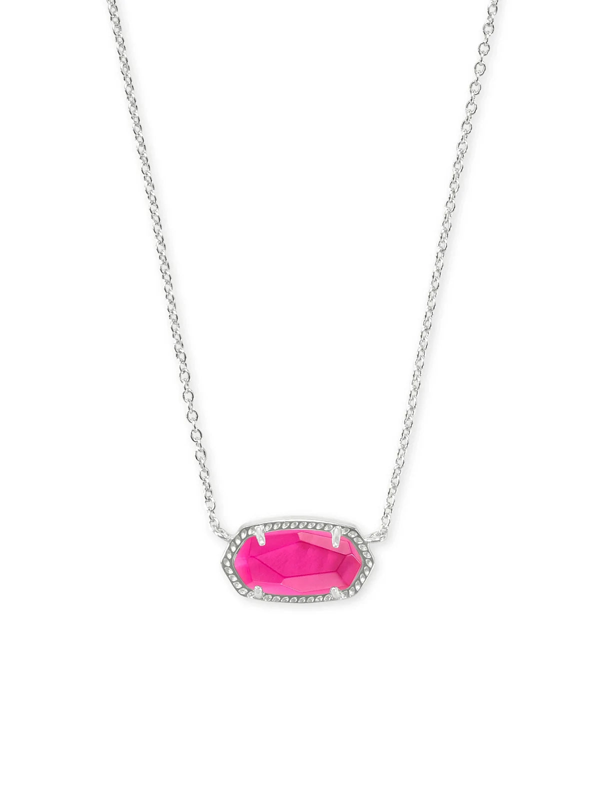 Kendra Scott Elisa Silver Pendant Necklace in Azalea Illusion