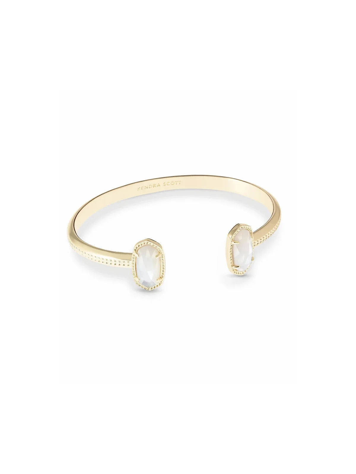 Kendra Scott Elton Gold Cuff Bracelet in Ivory Mother-of-Pearl