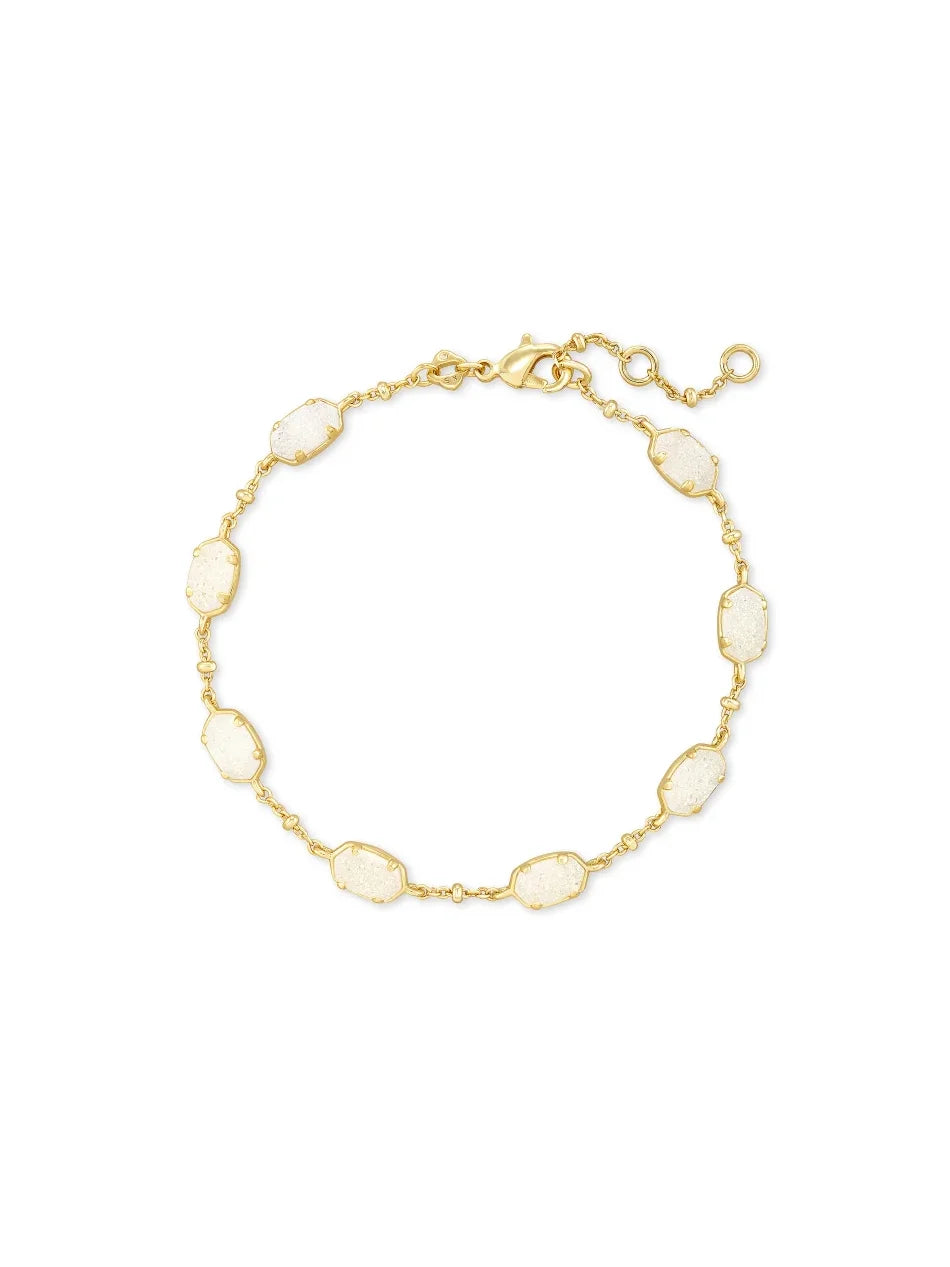 Kendra Scott Emilie Gold Link Bracelet in Iridescent Drusy