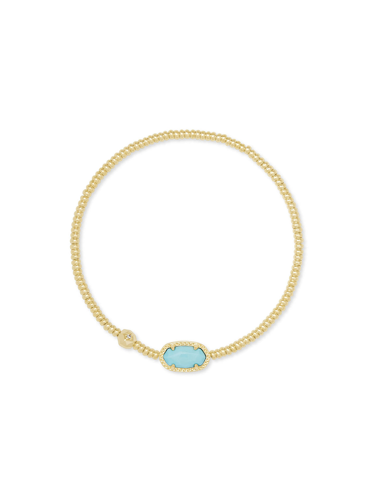 Kendra Scott Grayson Gold Stretch Bracelet in Light Blue Magnesite