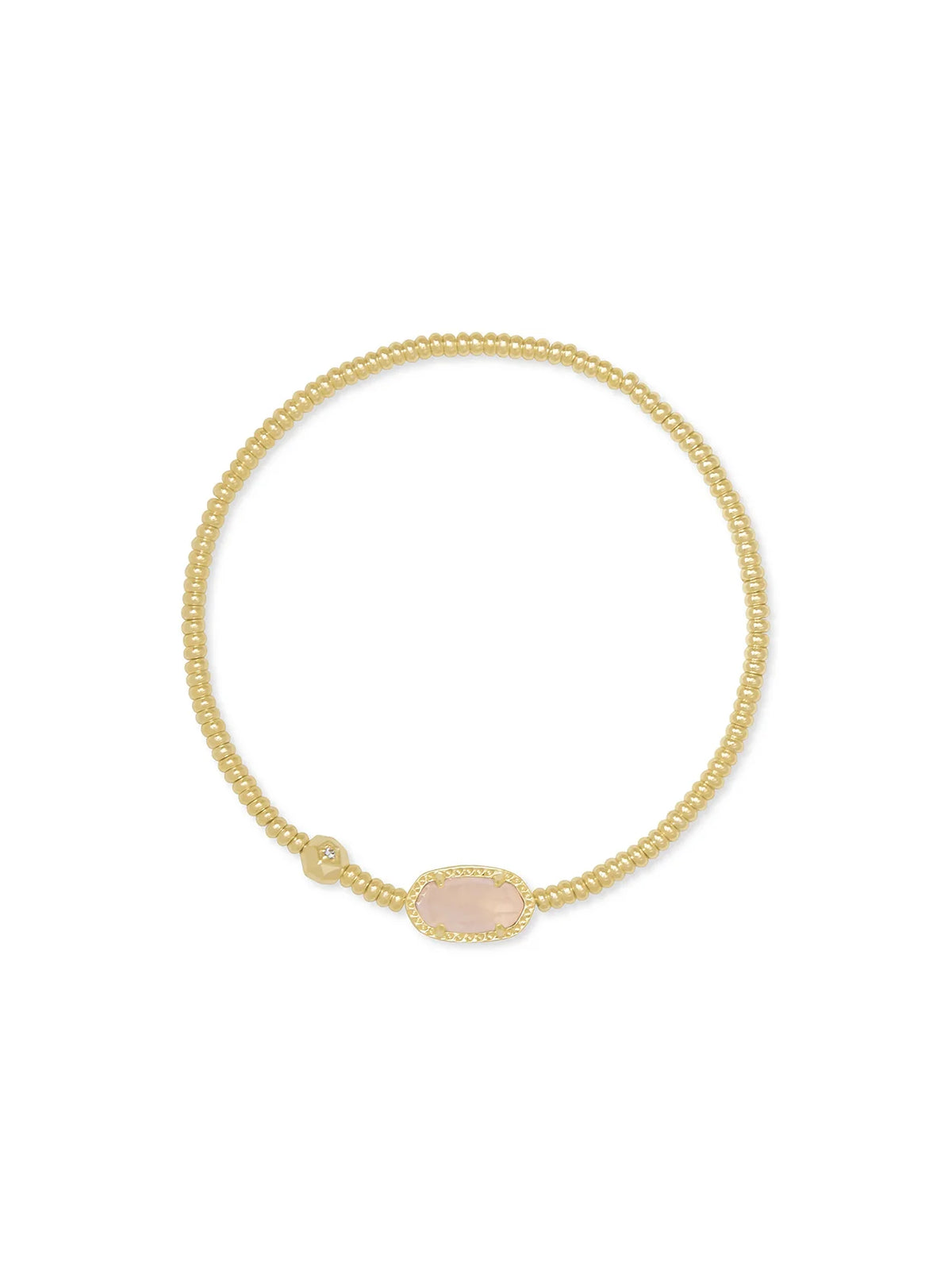 Kendra Scott Grayson Gold Stretch Bracelet in Rose Quartz