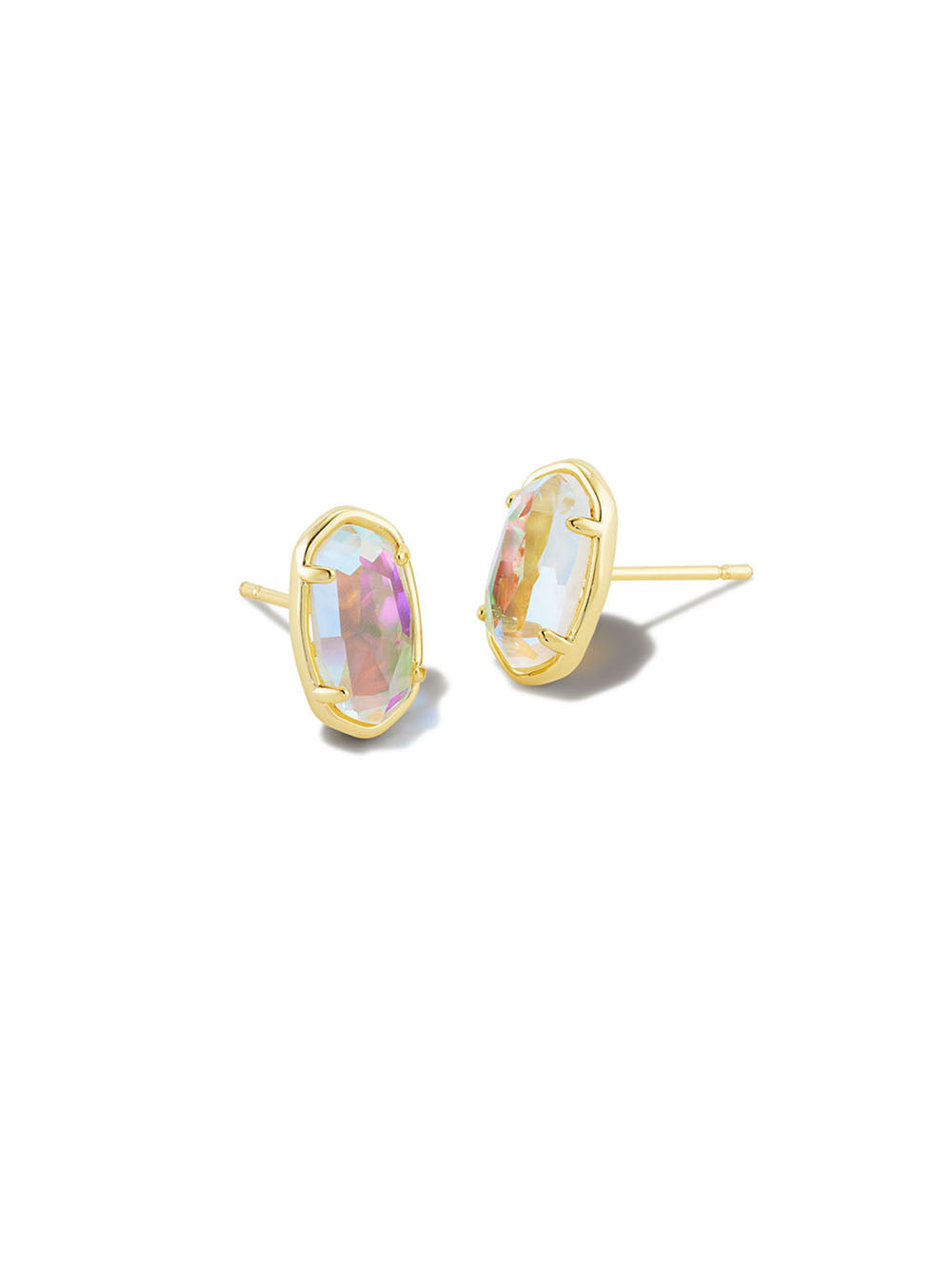 Kendra Scott Grayson Gold Stud Earrings in Dichroic Glass