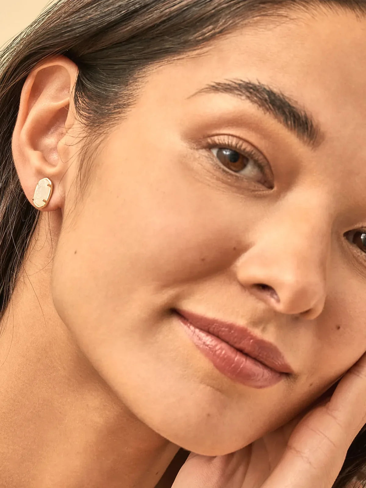 Kendra Scott Grayson Gold Stud Earrings in Iridescent Drusy