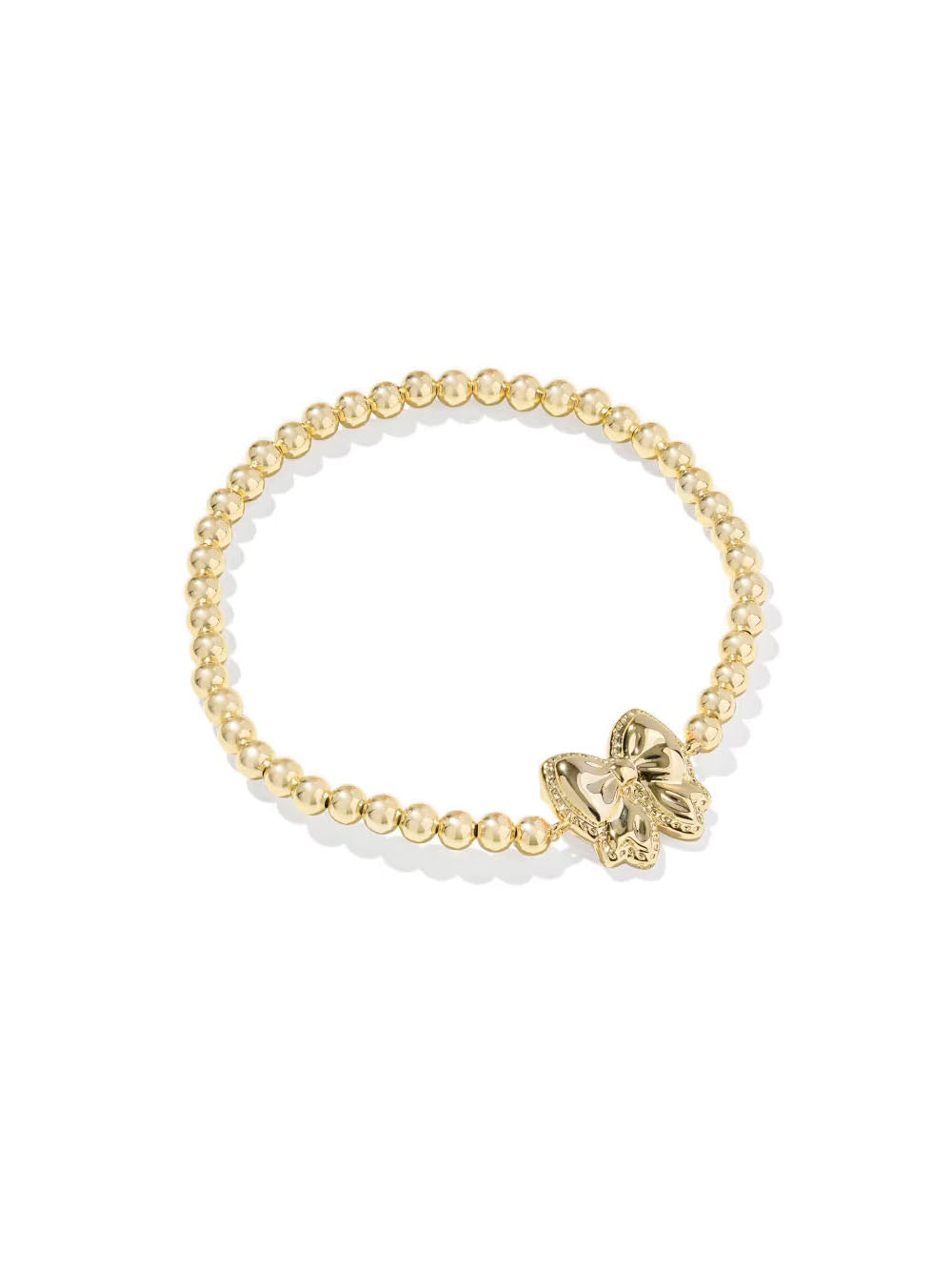 Kendra Scott Haley Bow Gold Stretch Bracelet in Blush Mother-of-Pearl