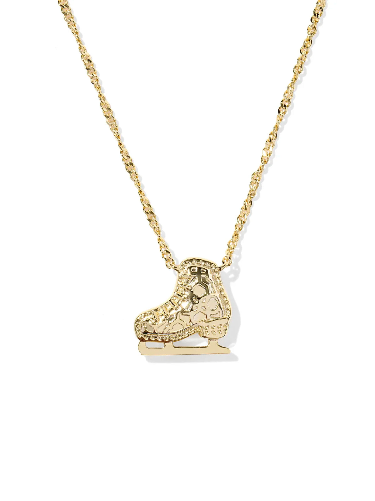 Kendra Scott Ice Skate Gold Short Pendant Necklace in White Mother-of-Pearl