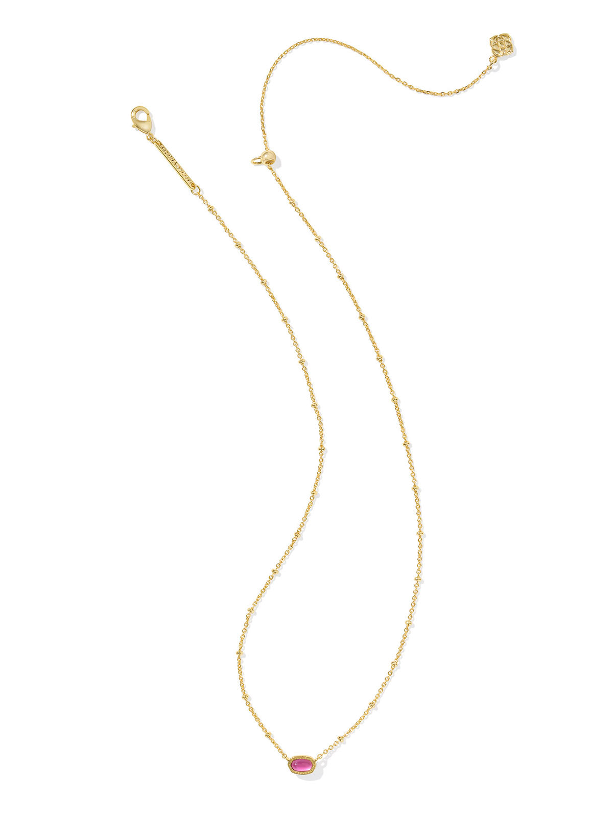 Kendra Scott Mini Elisa Gold Satellite Short Pendant Necklace in Azalea Illusion