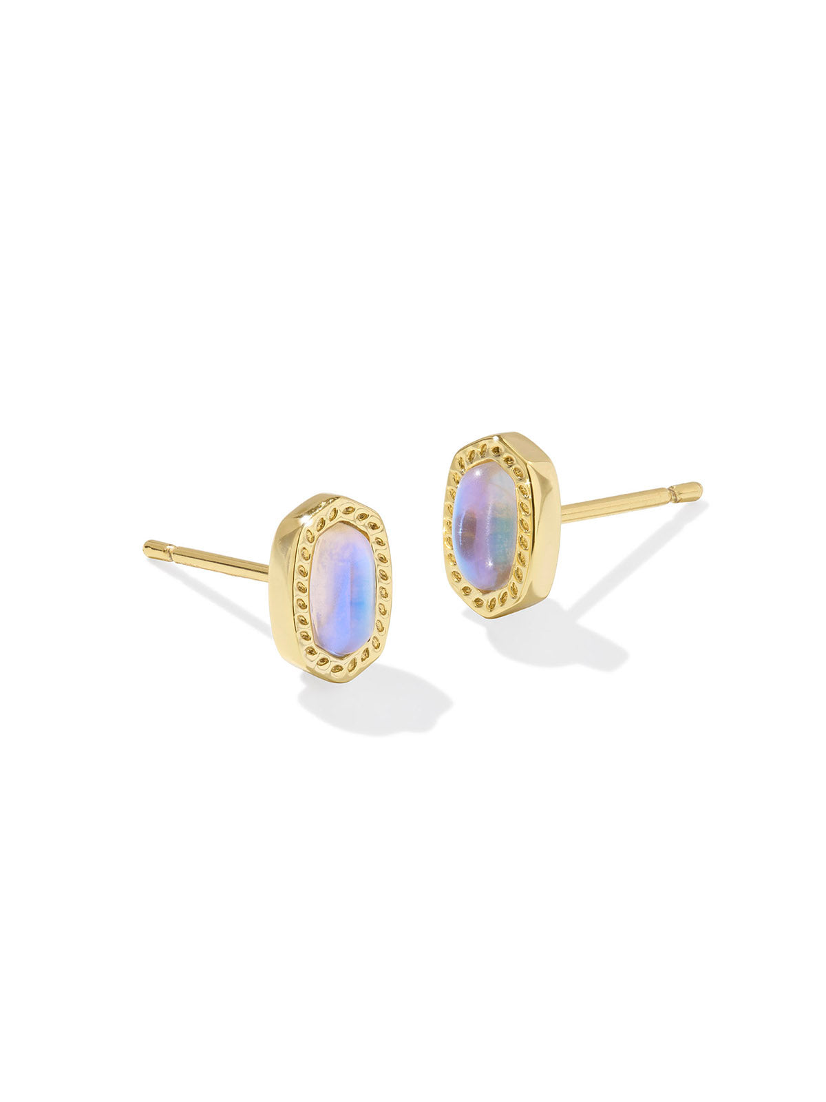 Kendra Scott Mini Ellie Gold Stud Earrings in Dichroic Glass