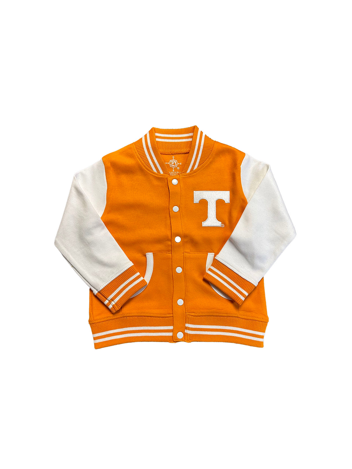 University of Tennessee Game Day Orange & White TN Power T Varsity Jacket for Kids