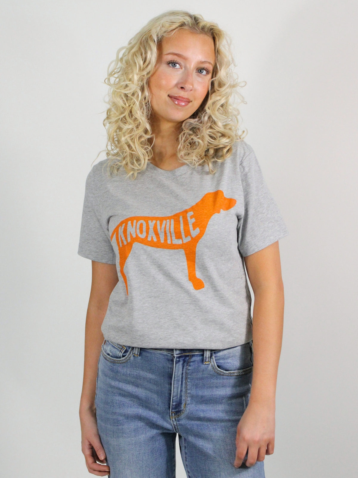 knoxville smokey dog graphic tee grey orange