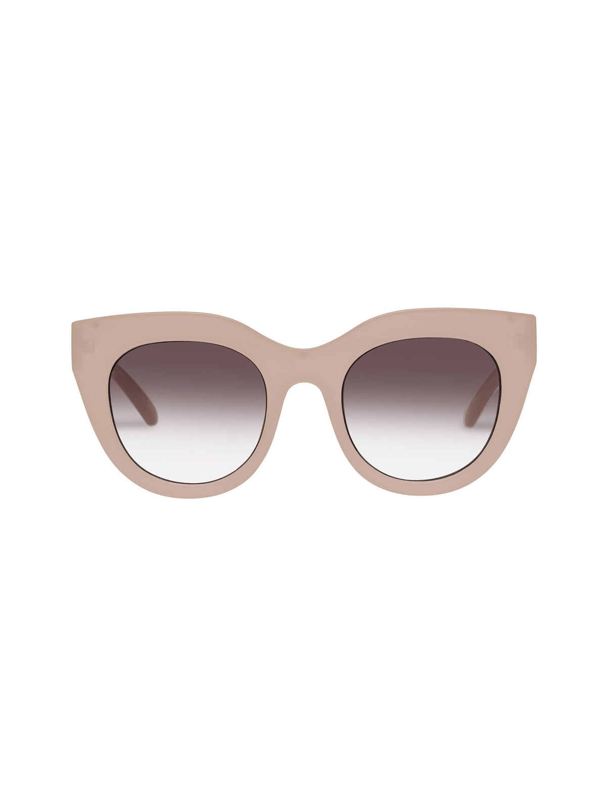 le specs air heart cat eye frame sunglasses in oatmeal