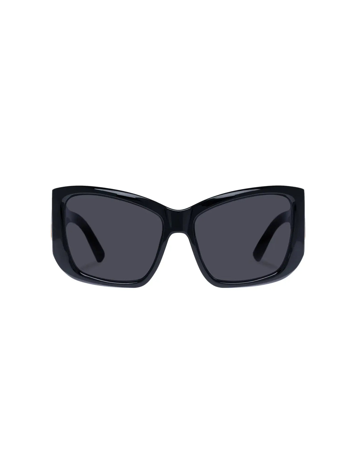 le specs primal instinct oversized cat-eye frame sunglasses in black
