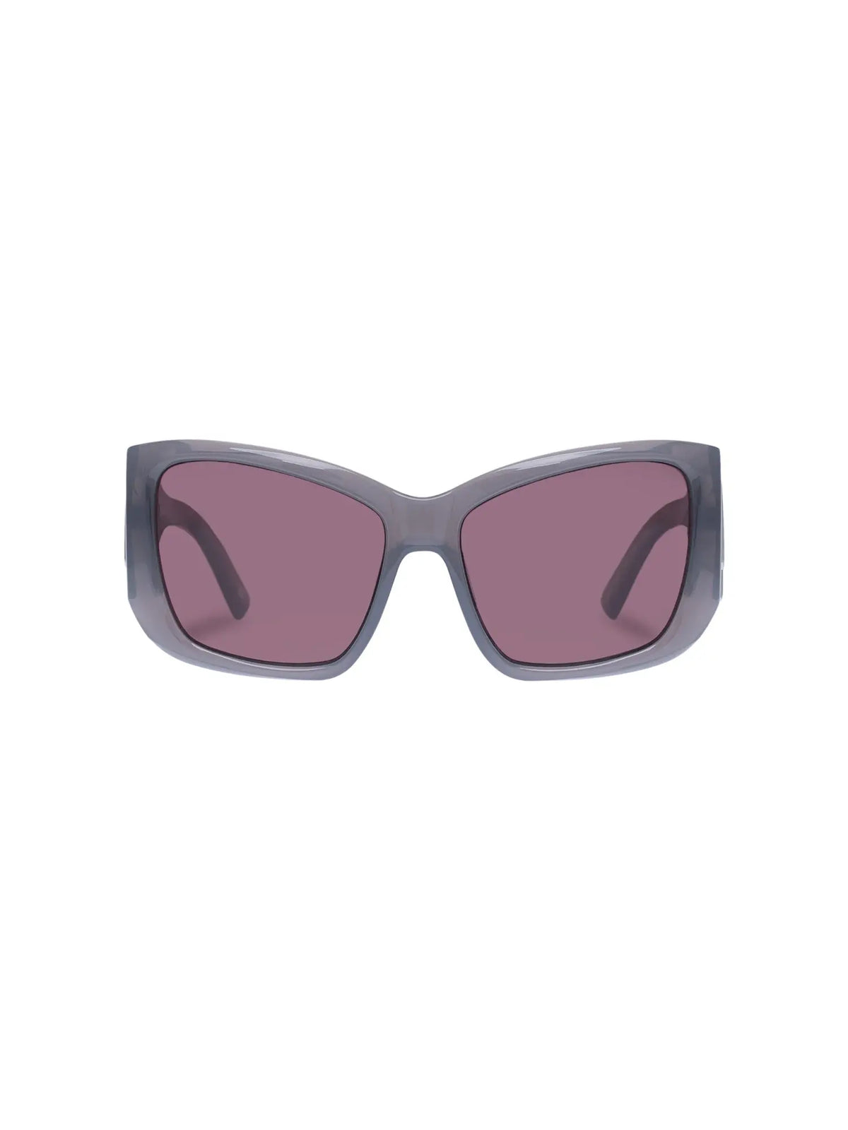 le specs primal instinct oversized cat-eye frame sunglasses in smoke