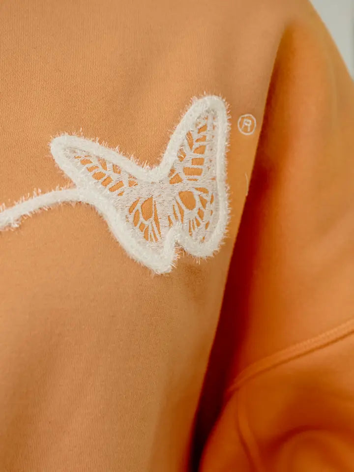 LivyLu Dolly Parton Tinsel Sweatshirt Orange