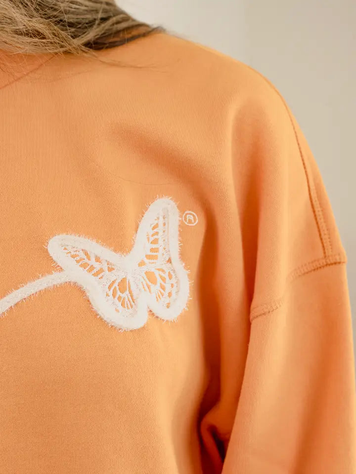LivyLu Dolly Parton Tinsel Sweatshirt Orange