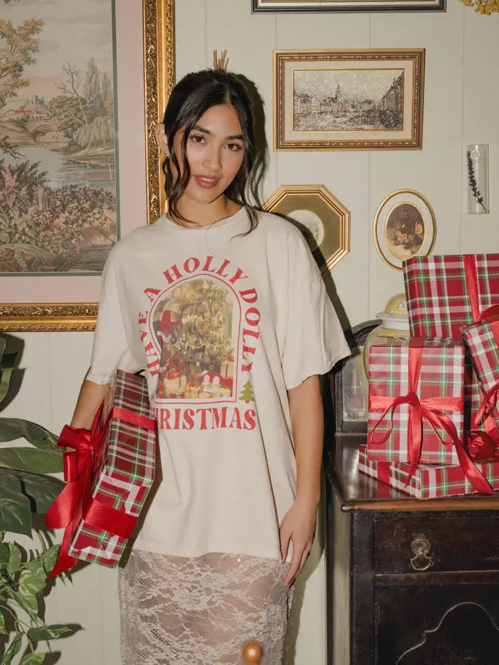 LivyLu A Holly Dolly Christmas Tee