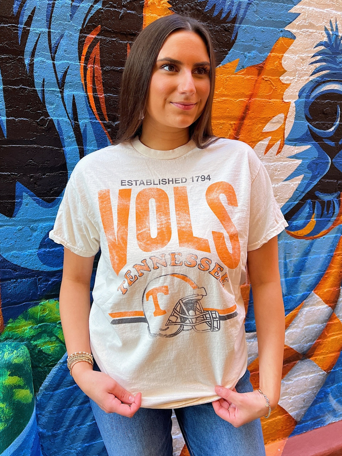 LivyLu Tennessee Vols Est. 1794 Helmet Tee