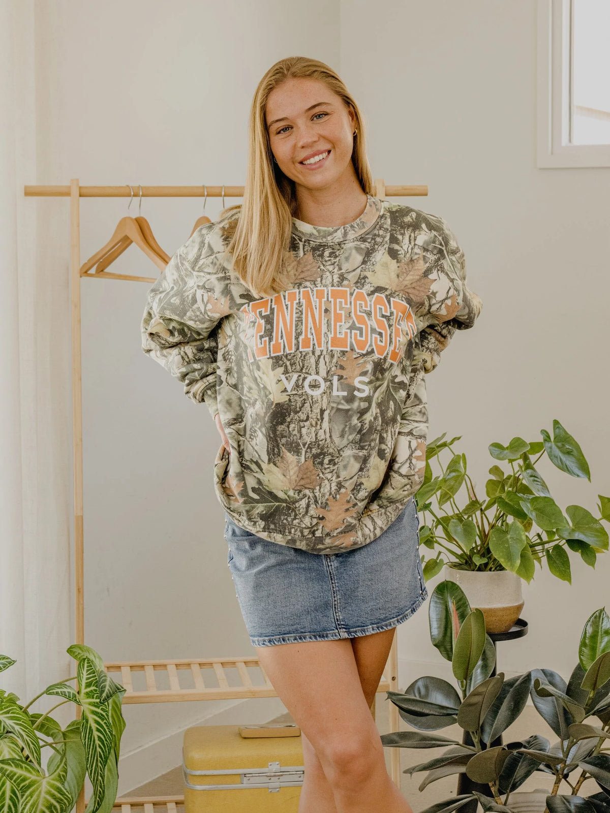 LivyLu Tennessee Vols Fill Gault Sweatshirt in camouflage