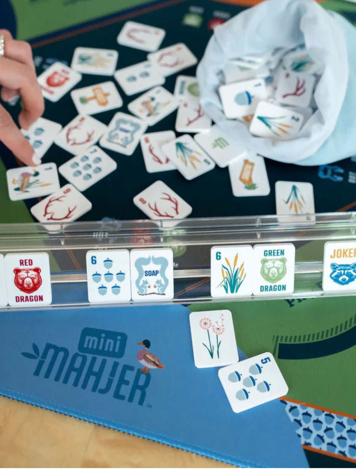 Mini Mahjer Mahjong Complete Game Woodlands Edition