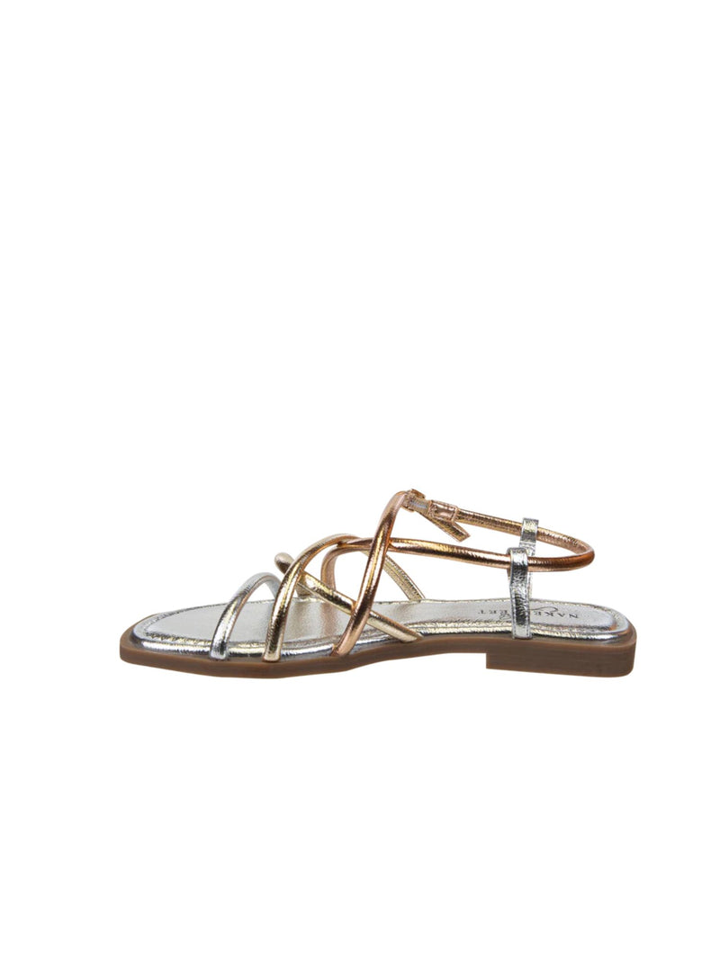 naked feet minimalist gold flat sandals-side