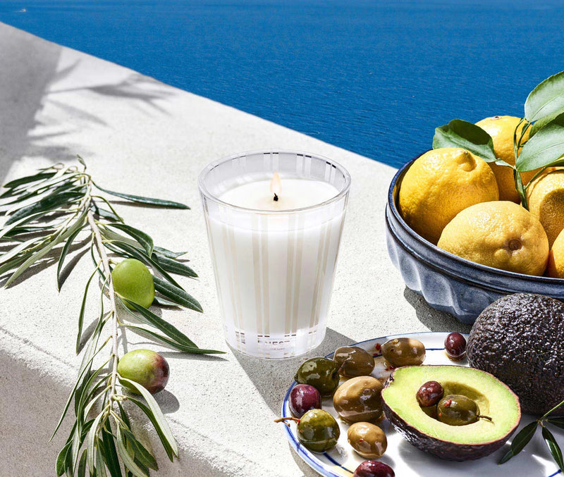 NEST Santorini Olive & Citron Classic Candle - votive view