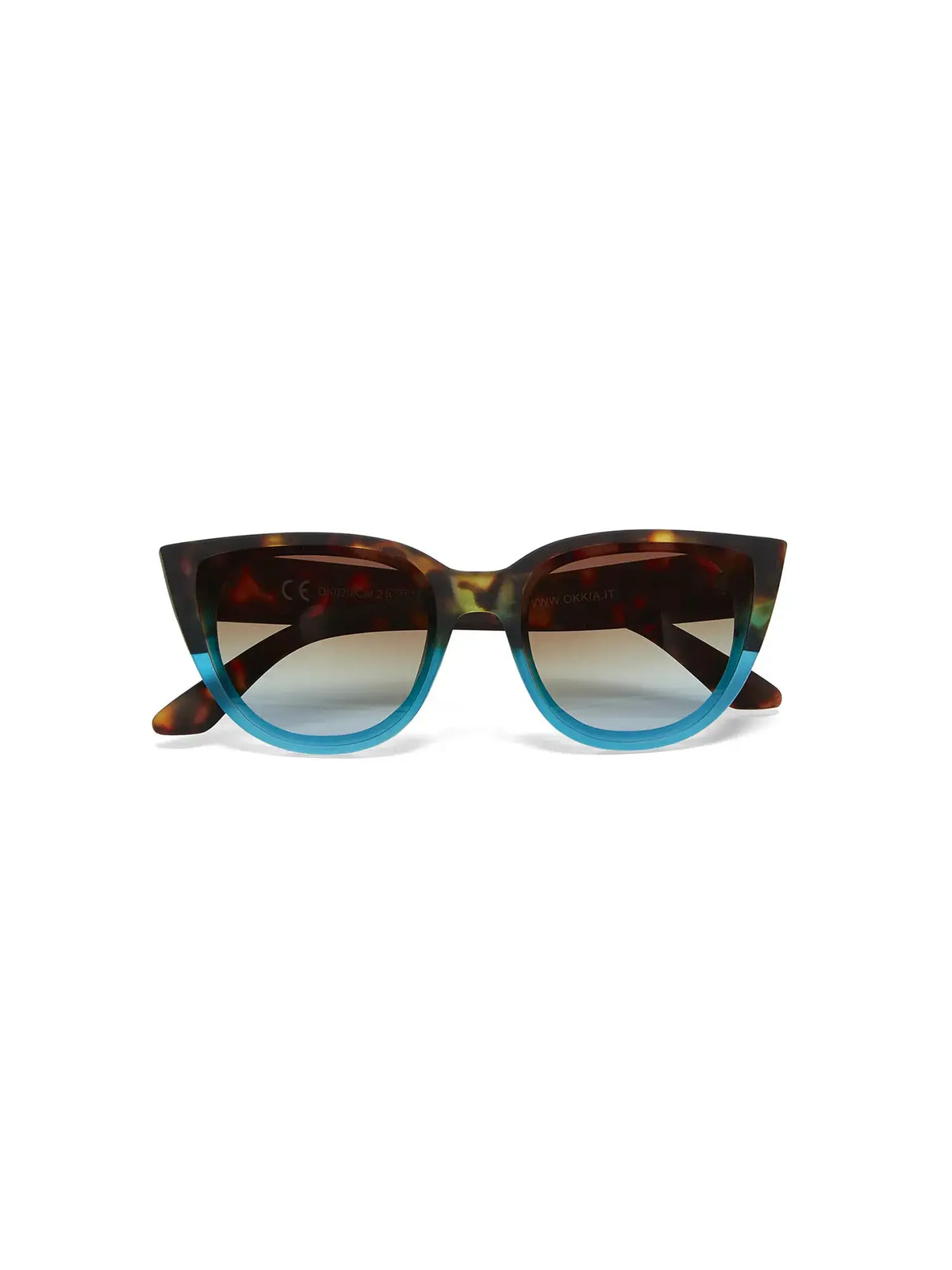 Okkia Sylvia Cat-Eye Sunglasses Havana Blue