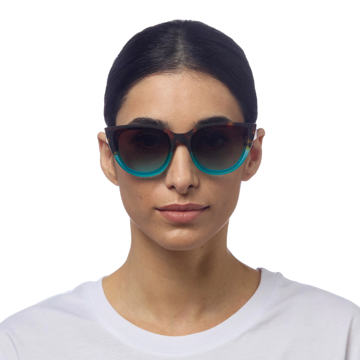 Okkia Sylvia Cat-Eye Sunglasses Havana Blue