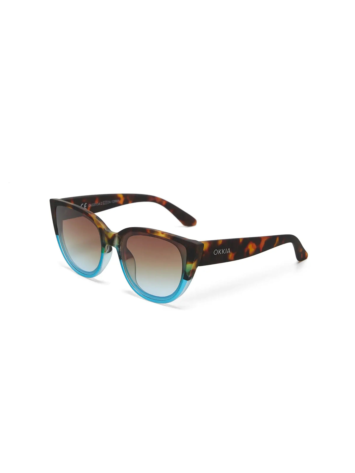 Okkia Sylvia Cat-Eye Sunglasses Havana Blue