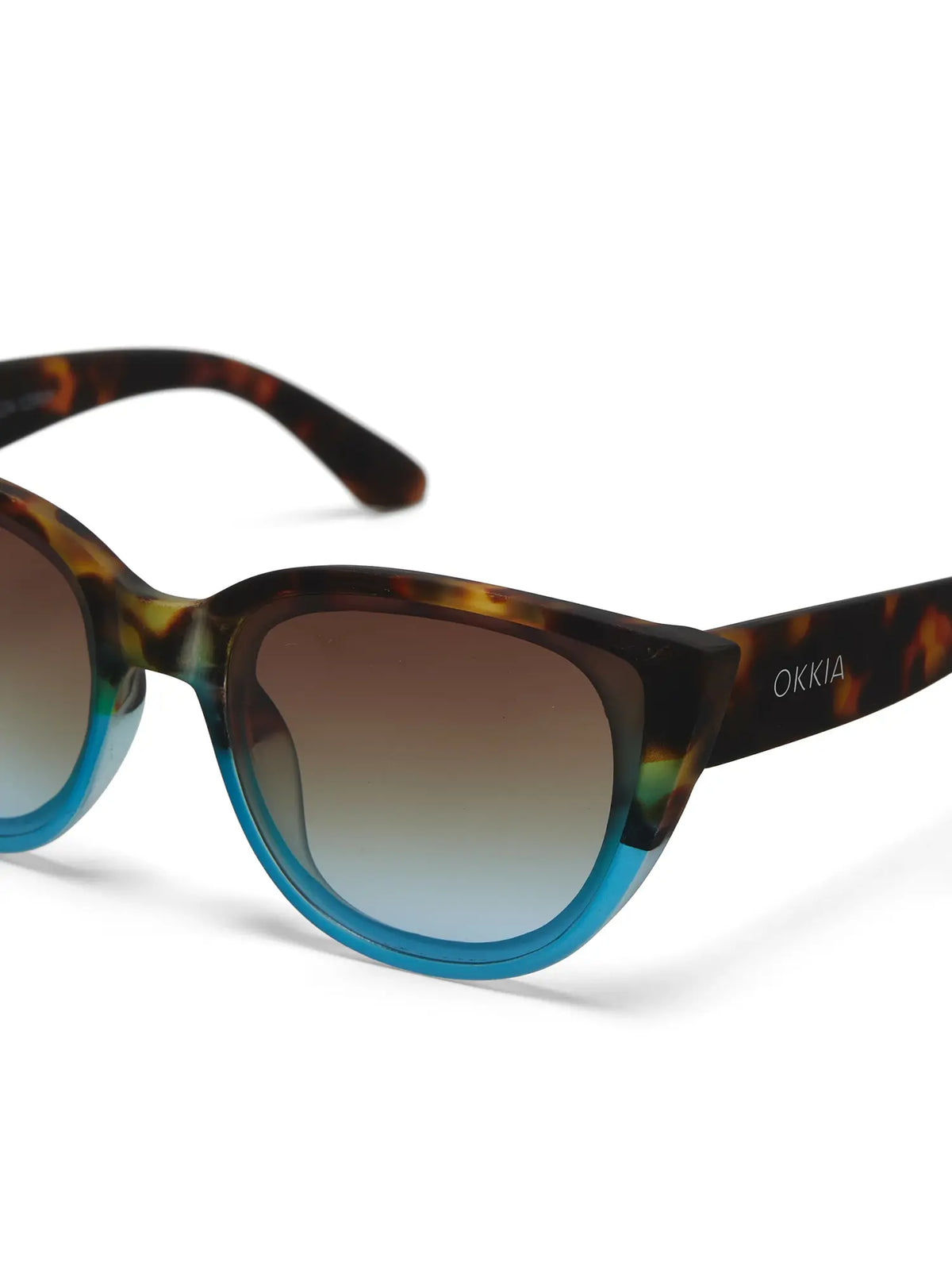 Okkia Sylvia Cat-Eye Sunglasses Havana Blue