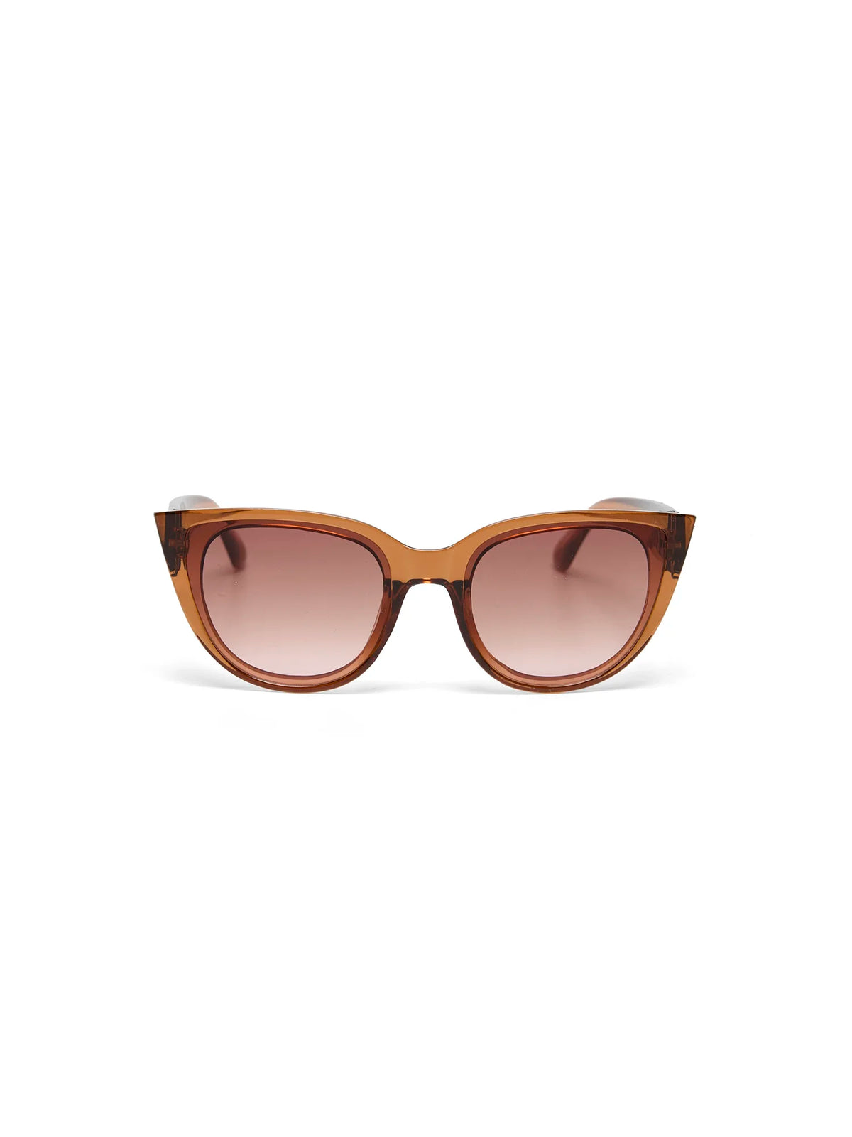Okkia Sylvia Cat-Eye Sunglasses Transparent Brown