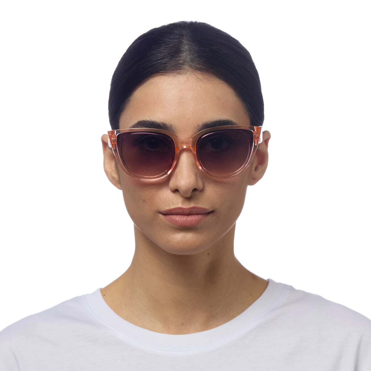 Okkia Sylvia Cat-Eye Sunglasses Transparent Pink