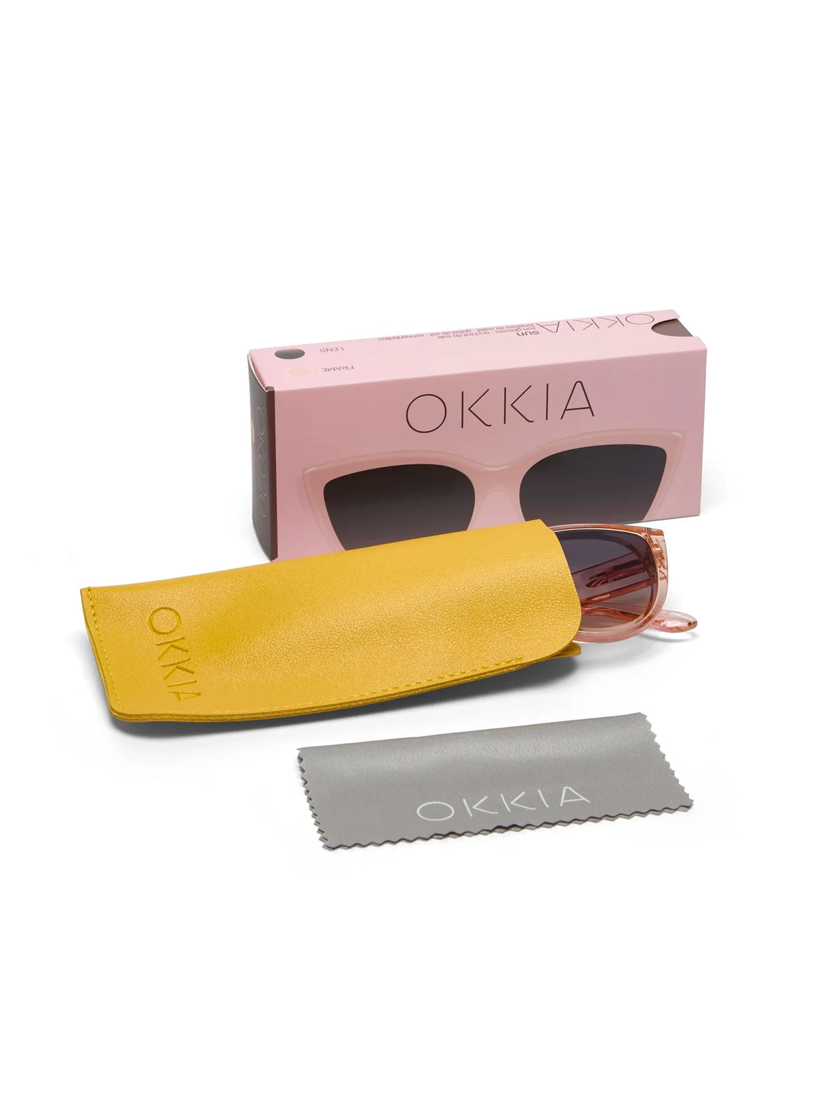 Okkia Sylvia Cat-Eye Sunglasses Transparent Pink